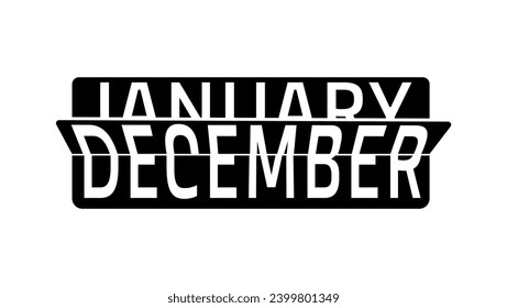 Flip Clock Showing month change December to January