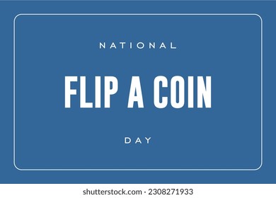 Funda de fondo Flip A Coin day Concepto de vacaciones