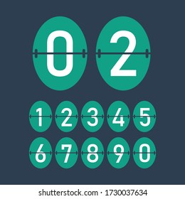 Flip countdown clock icon design isolated on white background