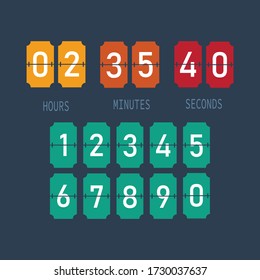 Flip countdown clock icon design isolated on white background