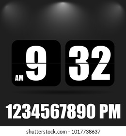 Flip Countdown timer. Flat vector business sign