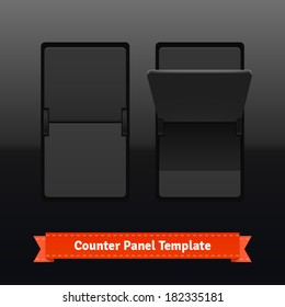 Flip counter template. Highly editable EPS10 interface elements.