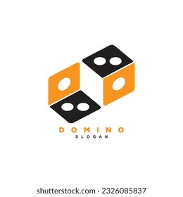 Flip domino card logo design vector for your brand or business