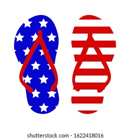 Flip flop American Flag  Independence day