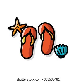 flip flop color doodle