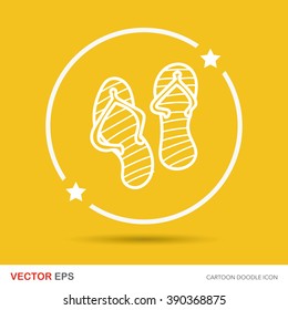 flip flop color doodle