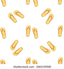 Flip flop color summer pattern. Seamless repeat pattern, background. Cartoon flat illustration.