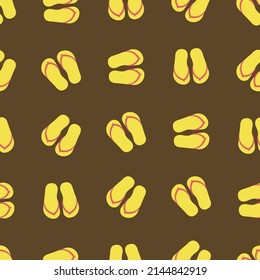 Flip flop color summer pattern. Repeatable background. Cartoon vector illustration.