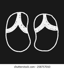 Flip flop doodle drawing