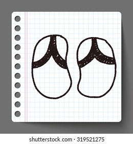 Flip flop doodle drawing