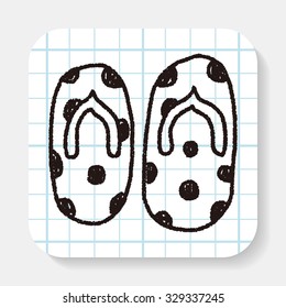 flip flop doodle drawing
