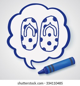 flip flop doodle drawing