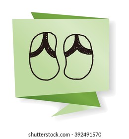 Flip flop doodle drawing