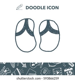 Flip flop doodle drawing