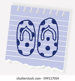 flip flop doodle drawing