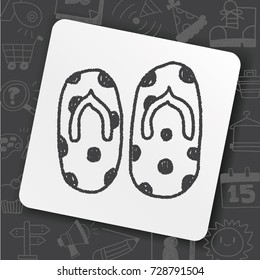 flip flop doodle drawing