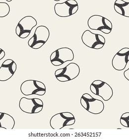 Flip flop doodle drawing seamless pattern background