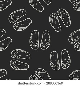 Flip flop doodle seamless pattern background