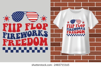 Flip flop fireworks freedom t shirt, Independence day t shirt