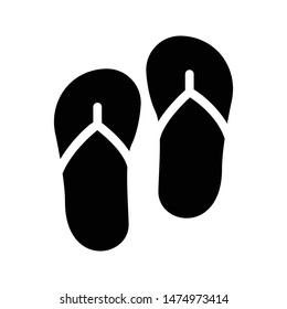 flip flop glyph flat vector icon