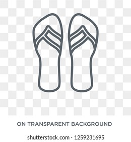 Flip flop icon. Flip flop design concept from  collection. Simple element vector illustration on transparent background.