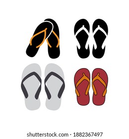 Flip flop icon design template vector isolated illustration