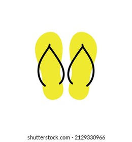 Flip flop icon design template illustration vector