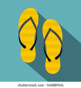Flip flop icon. Flat illustration of flip flop vector icon for web
