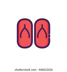 Flip Flop Icon Illustration