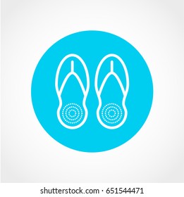 Flip flop Icon Isolated on White Background