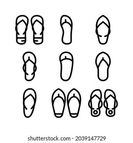 flip flop icon or logo isolated sign symbol vector illustration - Collection of high quality black style vector icons
