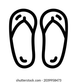 flip flop icon or logo isolated sign symbol vector illustration - high quality black style vector icons
