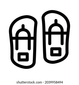 flip flop icon or logo isolated sign symbol vector illustration - high quality black style vector icons
