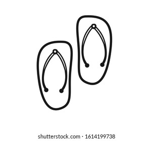 flip flop icon, sandal icon vector 