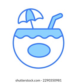 The flip flop icon is a symbol of laid-back, summertime leisure and relaxation, premium vector of coconut drink