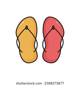 flip flop icon vector beach summer element design vector illustration