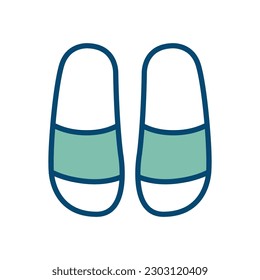 flip flop icon vector design template in white background
