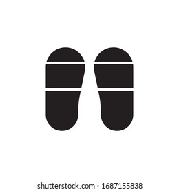 flip flop icon vector illustration. flip flop icon glyph style design