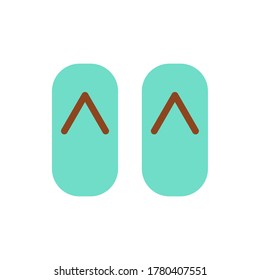 flip flop Symbol Vektorgrafik flach Stil. Sommersymbol eingestellt.