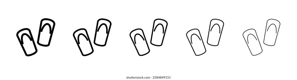 Flip flop icon Vector logo sign