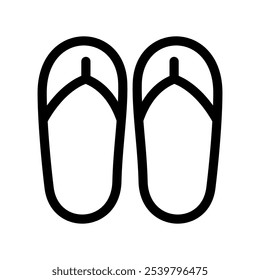 Ilustração de design de símbolo de vetor de ícone de flip flop