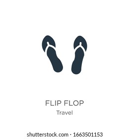 Flip flop icon vector. Trendy flat flip flop icon from travel collection isolated on white background. Vector illustration can be used for web and mobile graphic design, logo, eps10