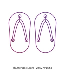 ícone de flip flop com fundo branco vetor ilustração stock