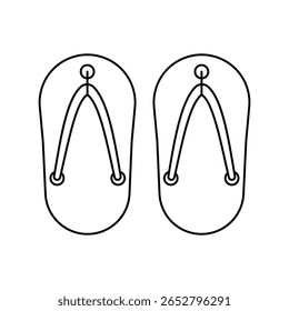 ícone de flip flop com fundo branco vetor ilustração stock