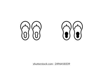 Flip Flop icons set vector stock illustration