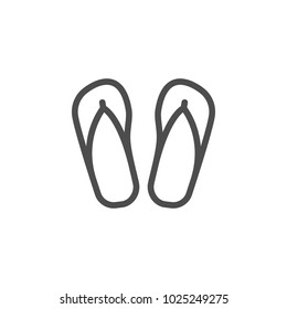 Flip flop line icon