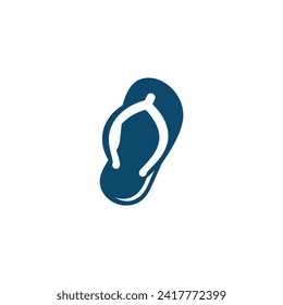 flip flop sandal logo vector illustration template design