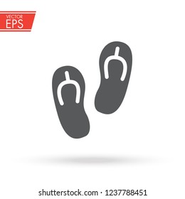 Flip Flop sandal slippers icon. Beach footwear sign. Summer travel symbol. Holiday sea shoe emblem.
