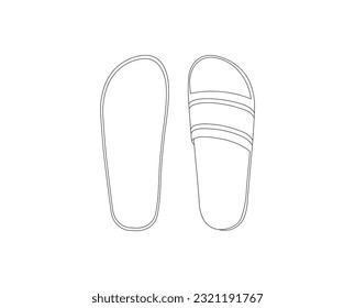 Flip flop sandal vector