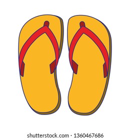 flip flop sandals footwear blue lines